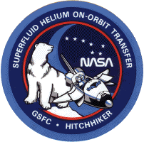 SHOOT mission patch:  polar bear and space shuttle